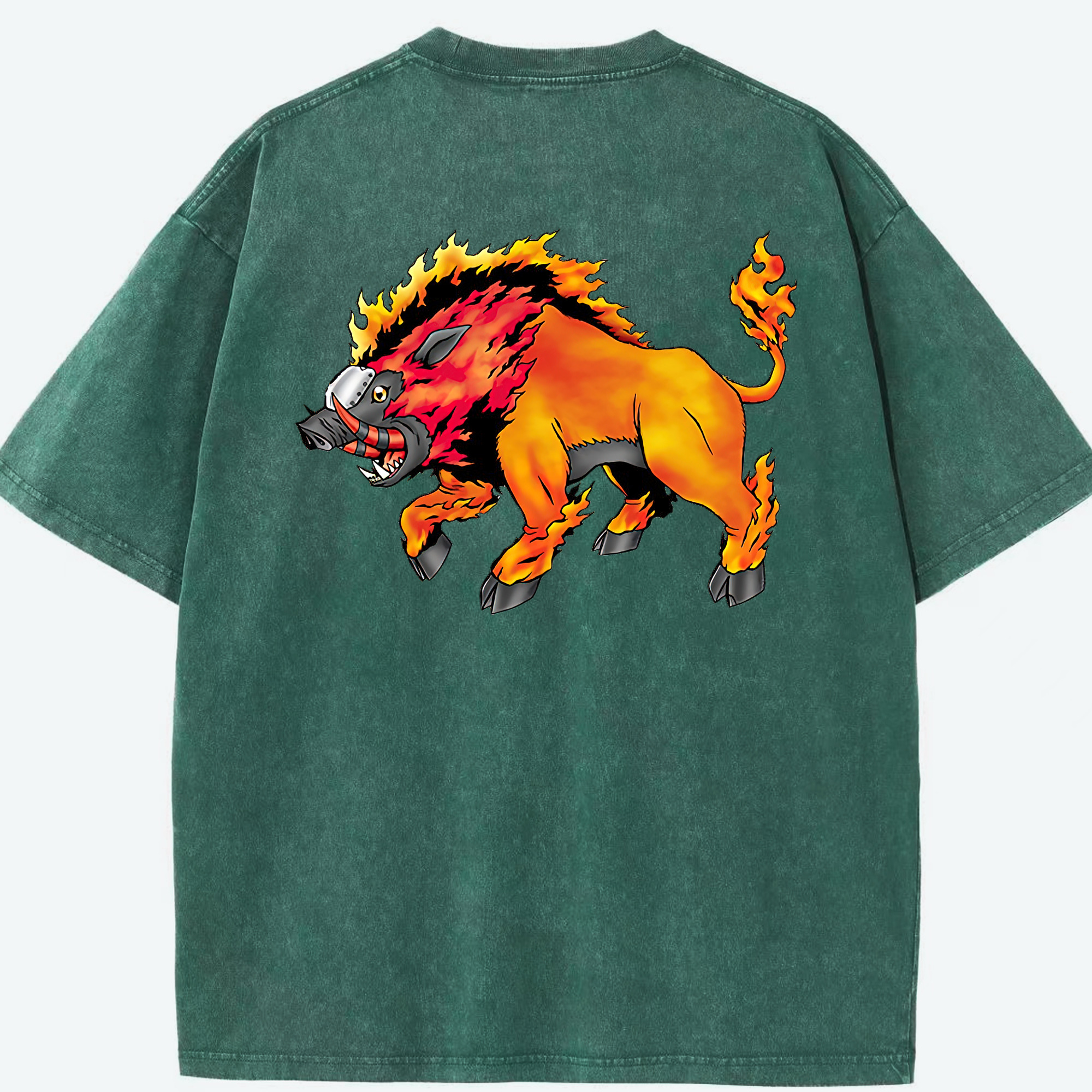 （画像用） Digimon デジタルモンスター/デジモン 綿100% ヴィンテージ風 半袖Tシャツ（背面プリント）